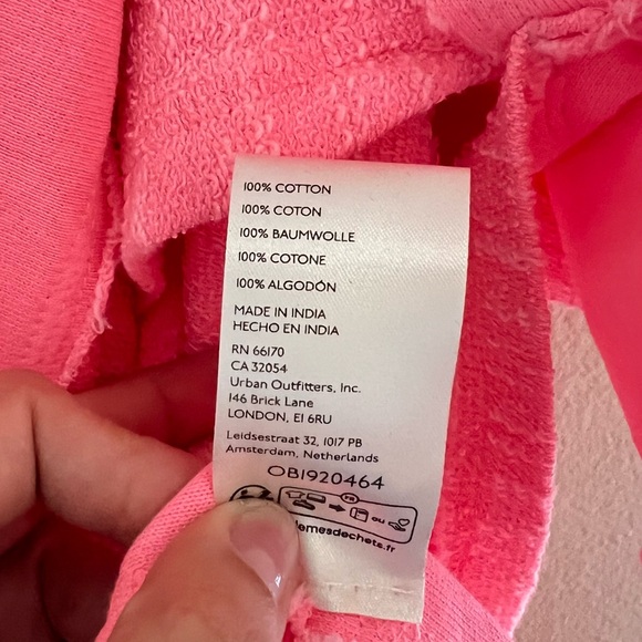 Free People We The Free So Fresh Pink Boho Frayed Shirt Kimono Hoodie M/L - Picture 14 of 16